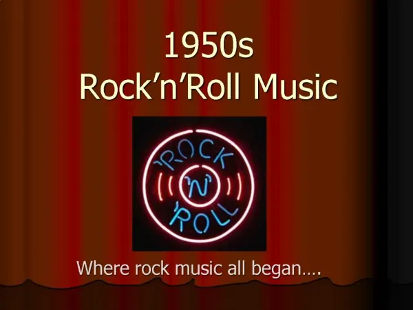1950s Rock n Roll Music