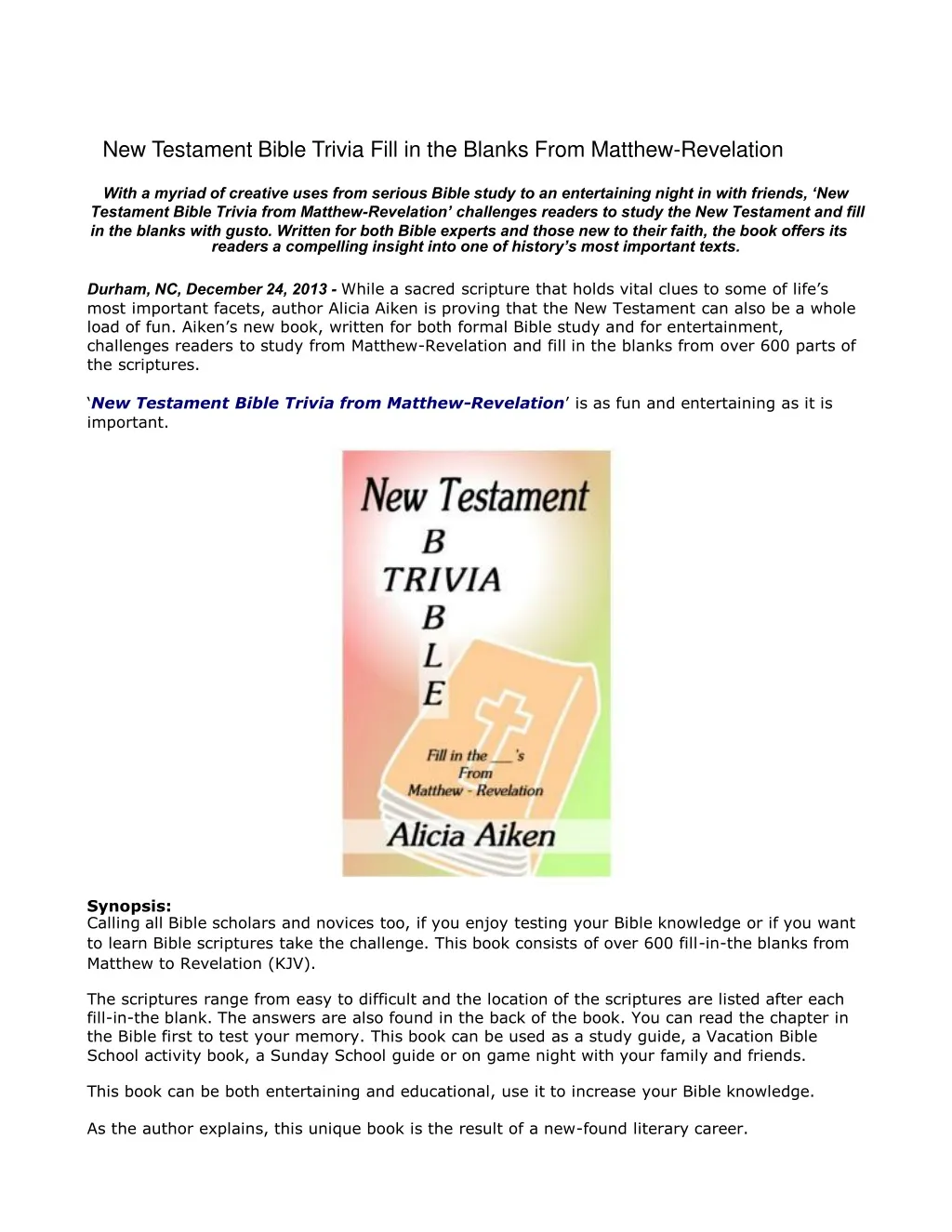 new testament bible trivia fill in the blanks