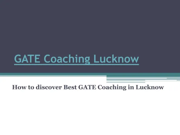 GATE Coaching Lucknow