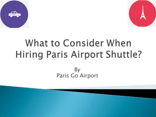 Paris Airport Shuttle