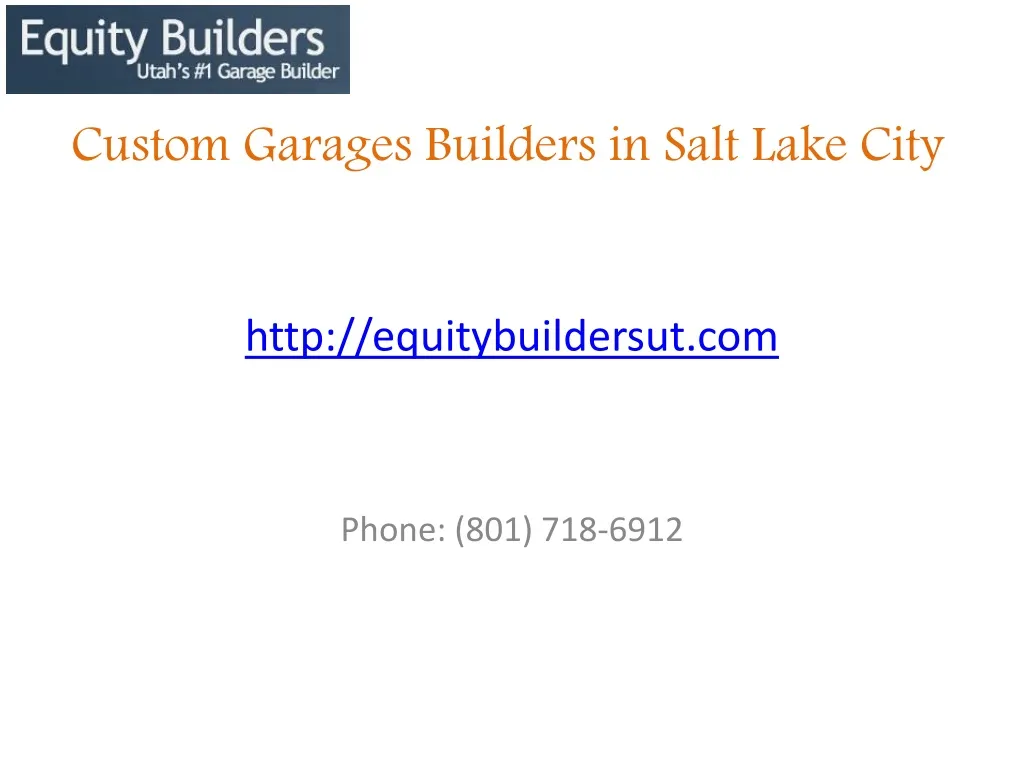 custom garages builders in salt lake city
