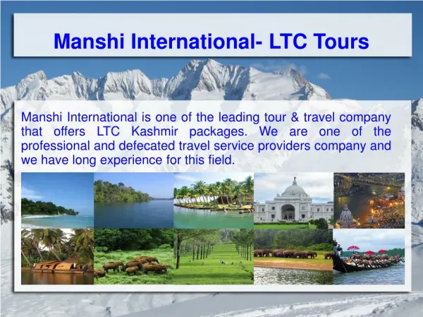 LTC Tour Packages- Wonderful Travel Destinations