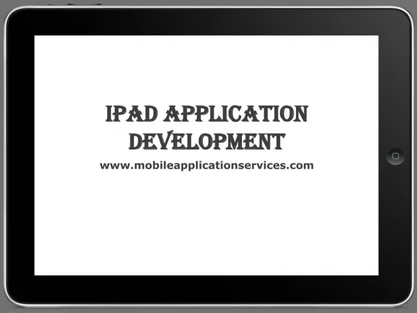 iPad Application Development Service Provider