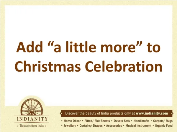 Add “a little more” to Christmas Celebration