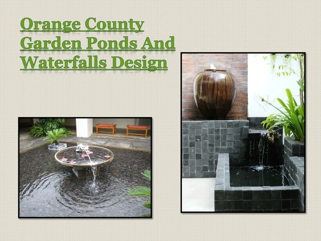 orange county garden ponds and waterfalls design