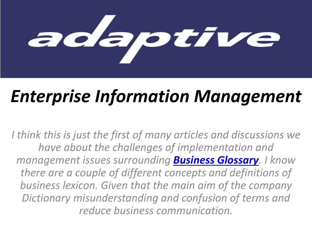 enterprise information management