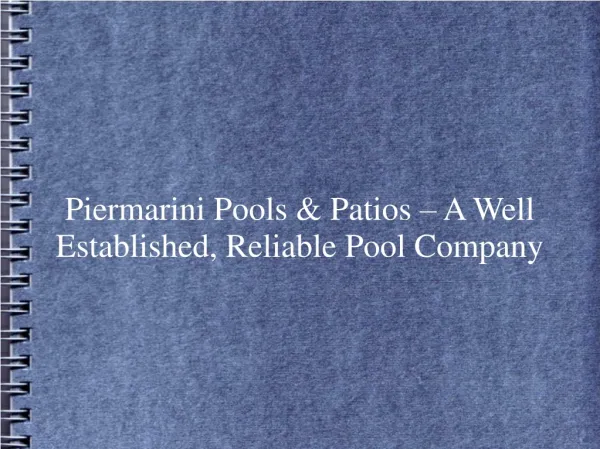 Piermarini Pools