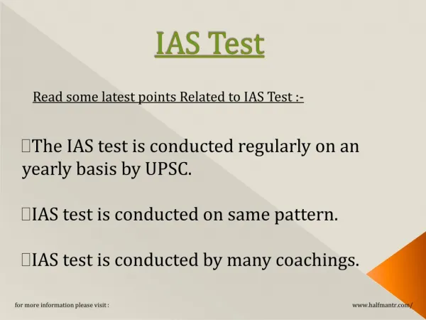 IAS test is the test of mental strength