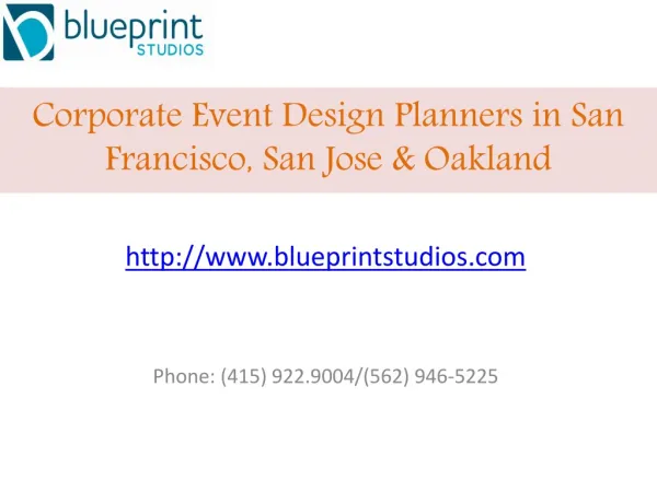 Corporate Event Design Planners in San Francisco, San Jose