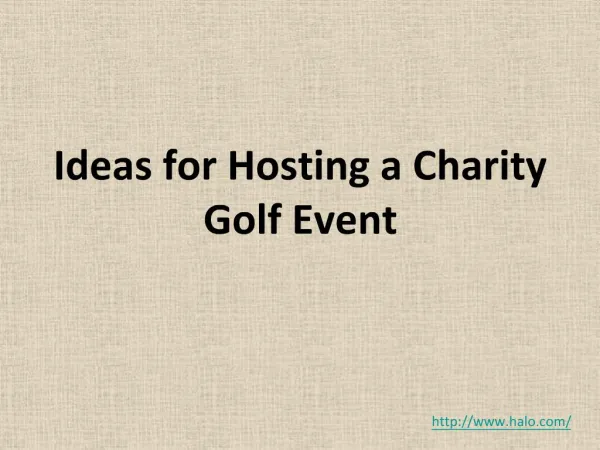 Ideas for Hosting a Charity Golf Event