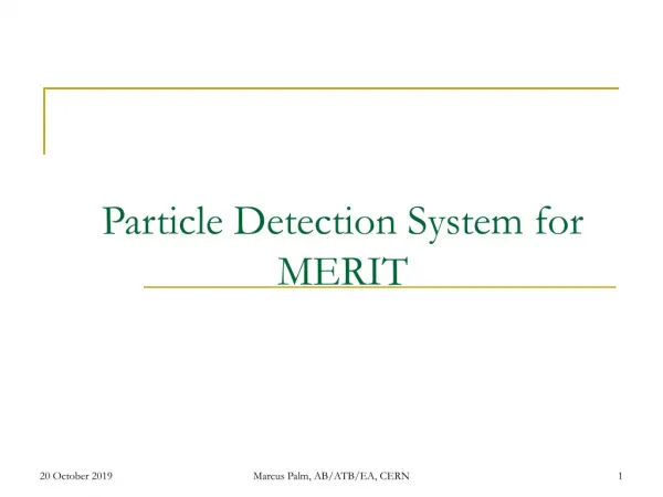 Particle Detection System for MERIT
