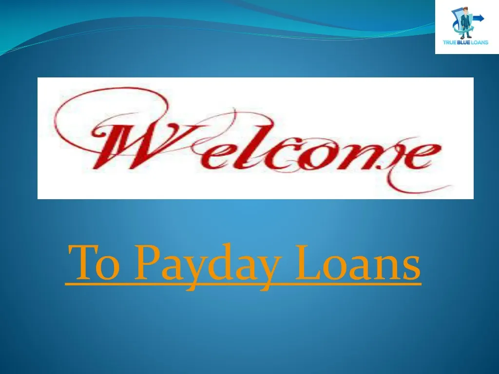 to payday loans