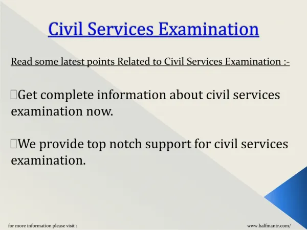 Information about Civil Services Examination