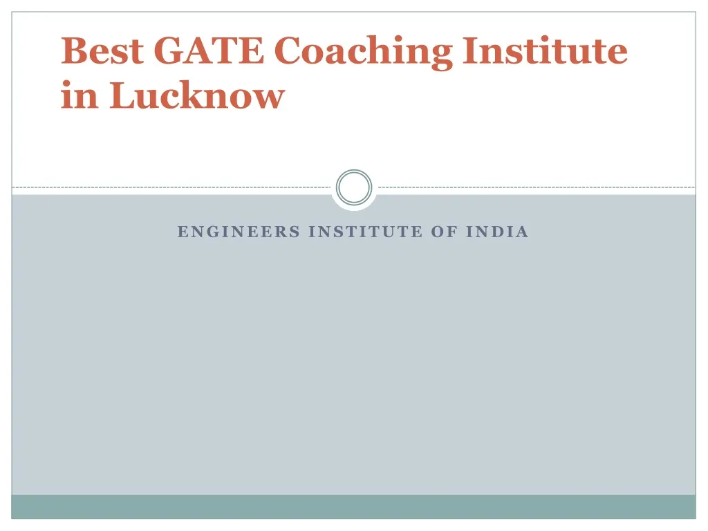 best gate coaching institute in lucknow
