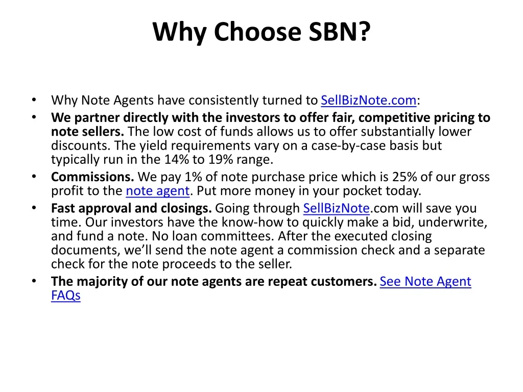 why choose sbn