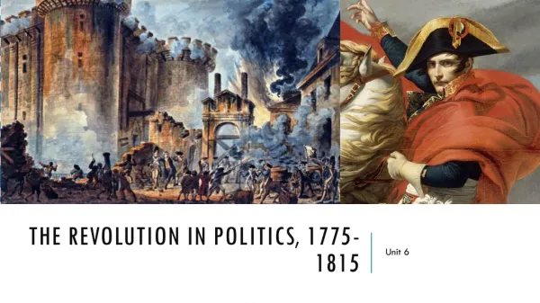 The Revolution in Politics, 1775-1815