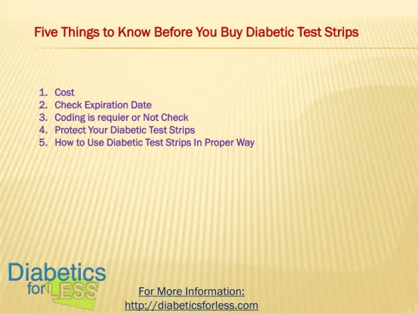 Five Things to Know Before You Buy Diabetic Test Strips