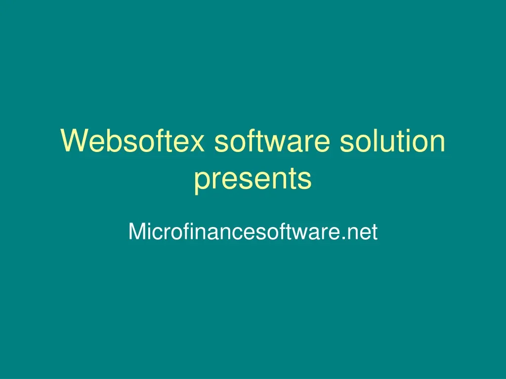 websoftex software solution presents