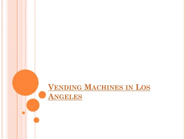 Vending Machines Companies
