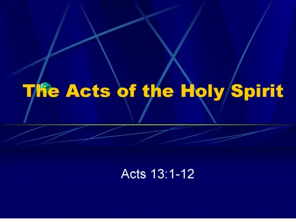 the acts of the holy spirit