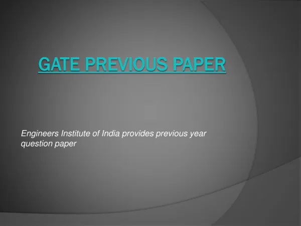gate previous paper