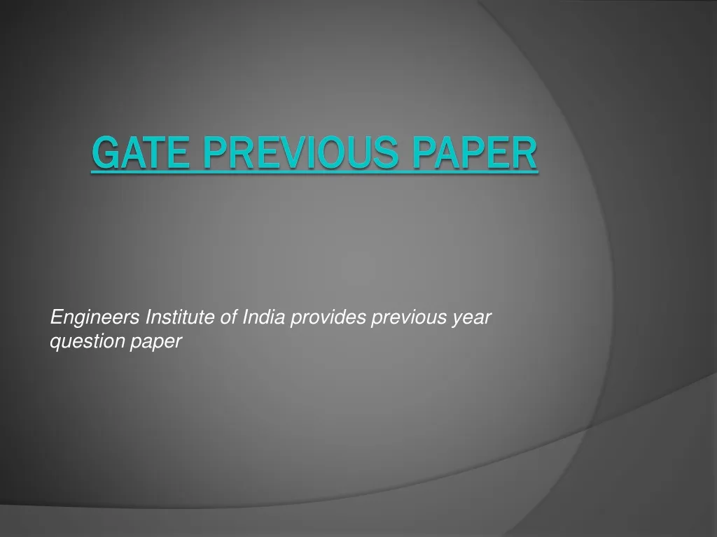 engineers institute of india provides previous year question paper