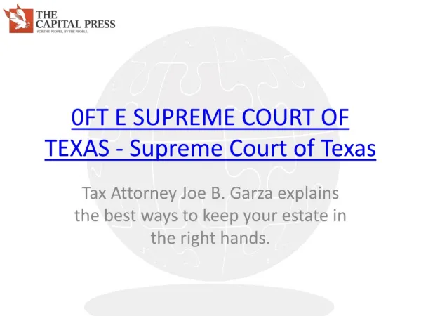 0FT E SUP EME COURT OF TEXAS - Supreme Court of Texas