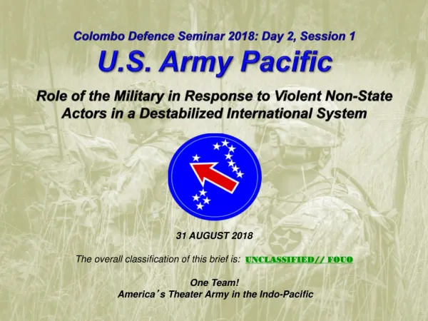One Team! America ’ s Theater Army in the Indo-Pacific