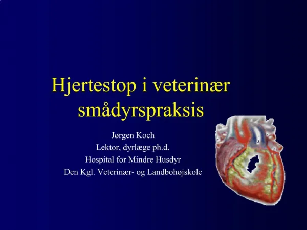 Hjertestop i veterin r sm dyrspraksis