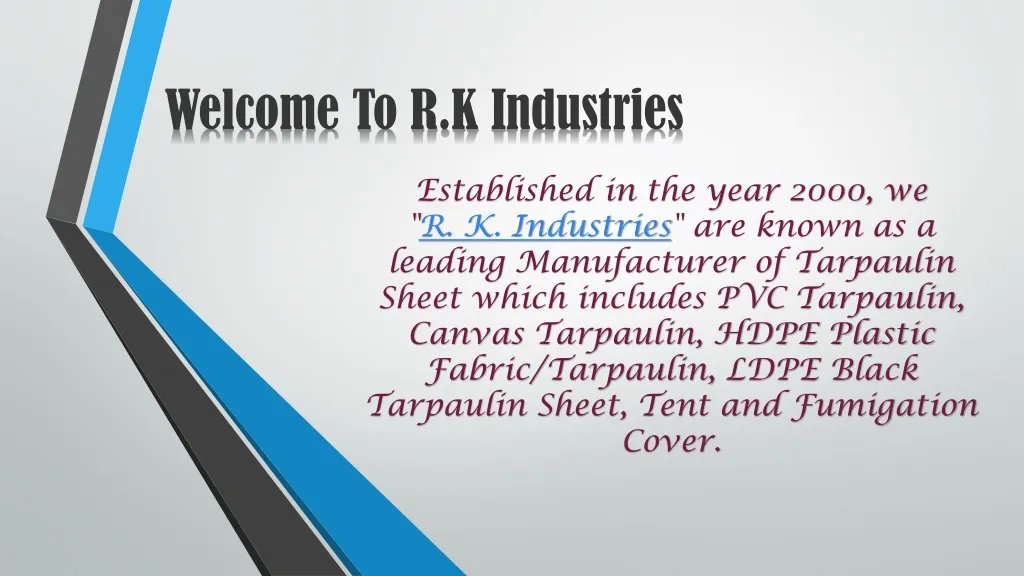 welcome to r k i ndustries