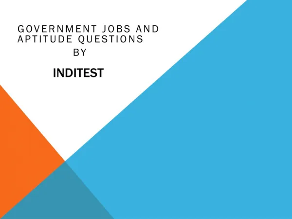 Government jobs and aptitude questions