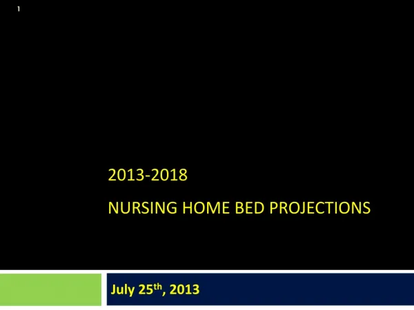 2013-2018 Nursing home Bed Projections