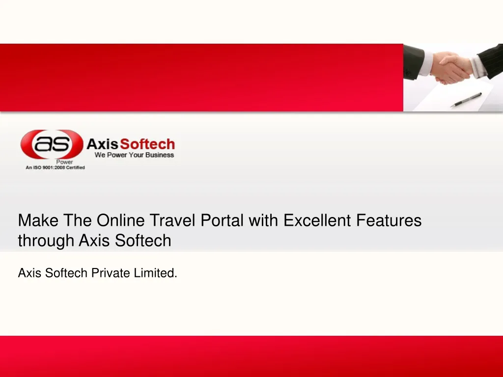 make the online travel portal with excellent