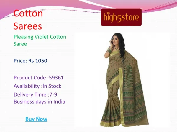 Cotton Sarees online