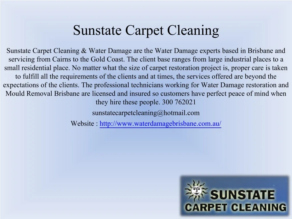sunstate carpet cleaning