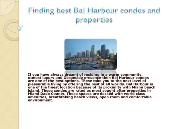 Finding best condo units