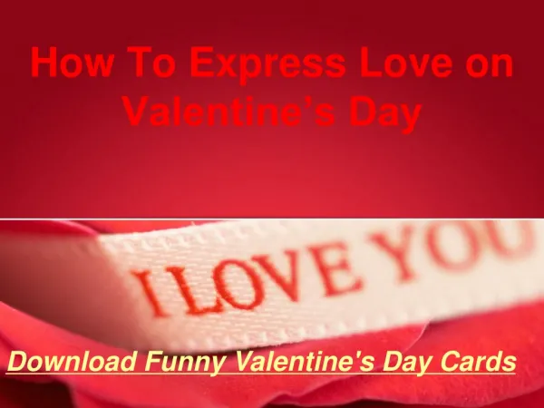 How To Express Love on Valentine