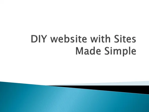 DIY website with Sites Made Simple