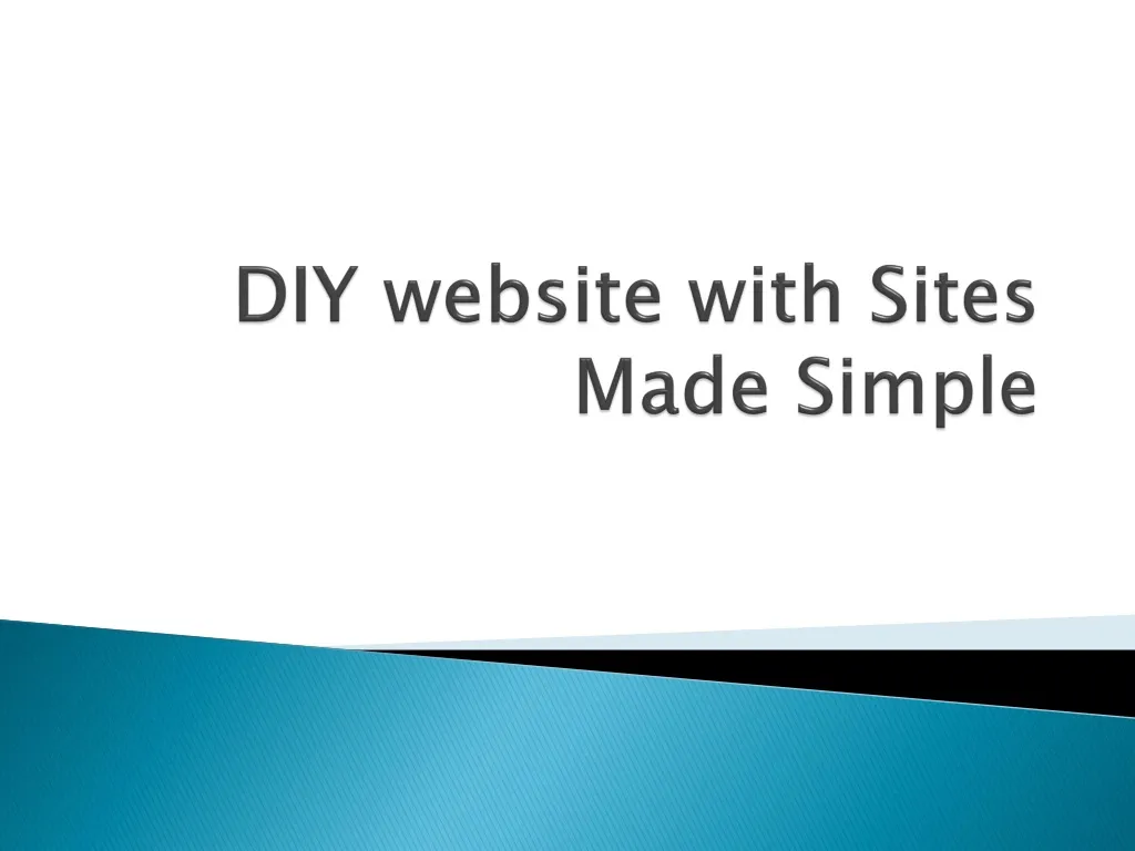 diy website with sites made simple
