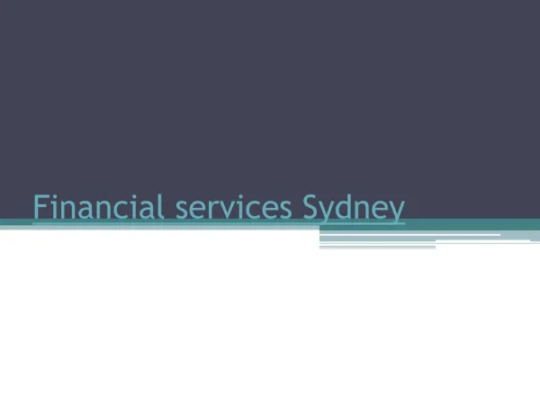 Financial advisor Sydney