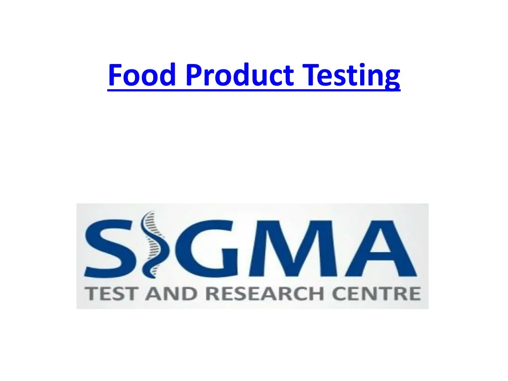 food product testing