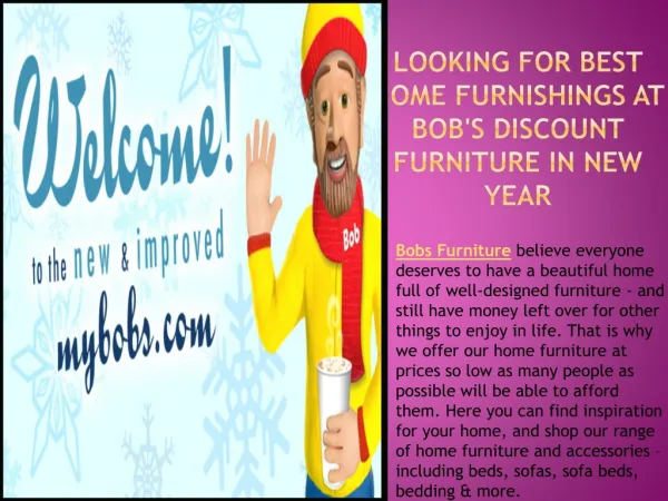 Looking for Best Home Furnishings at Bob's Discount Furnitur