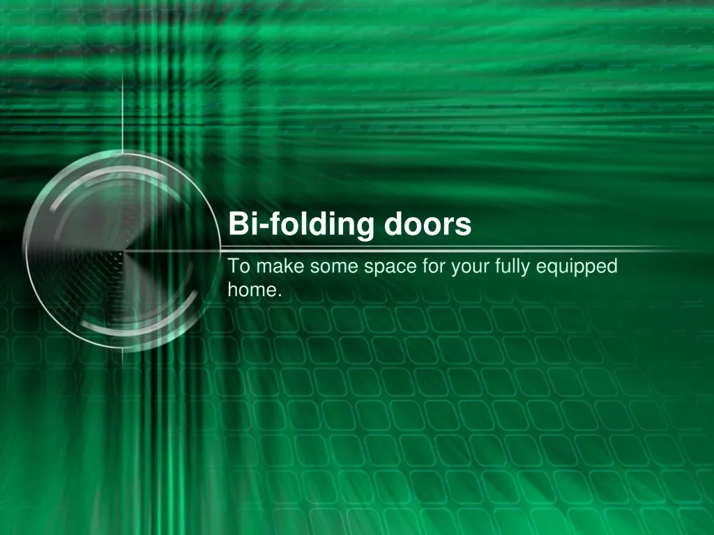 bi folding doors