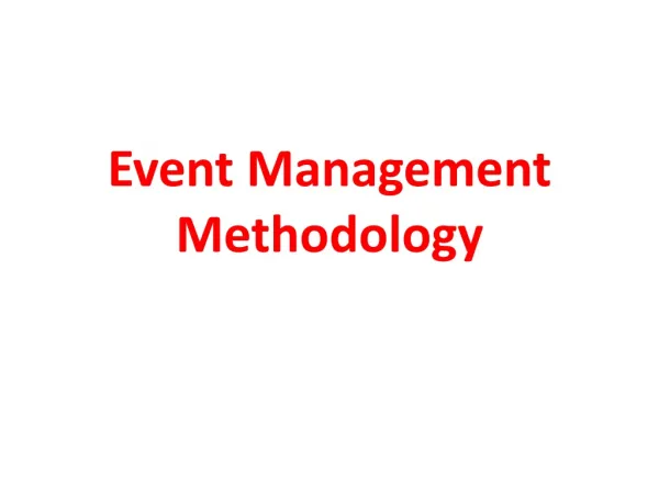 Event Management Methodology