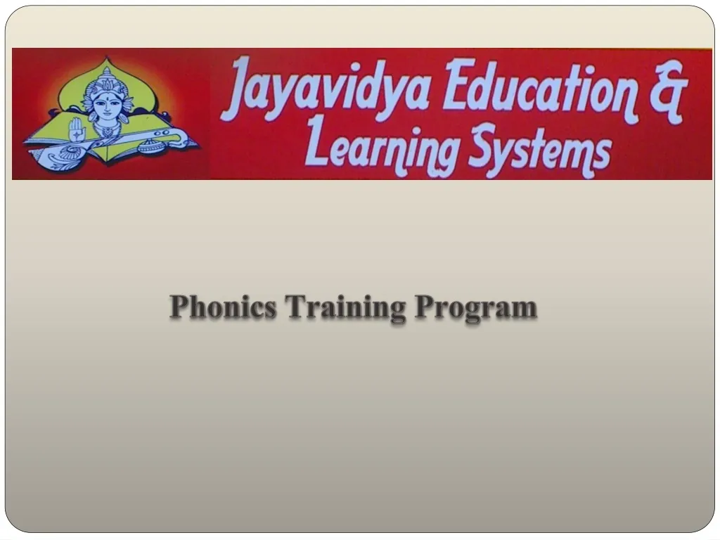 phonics training program