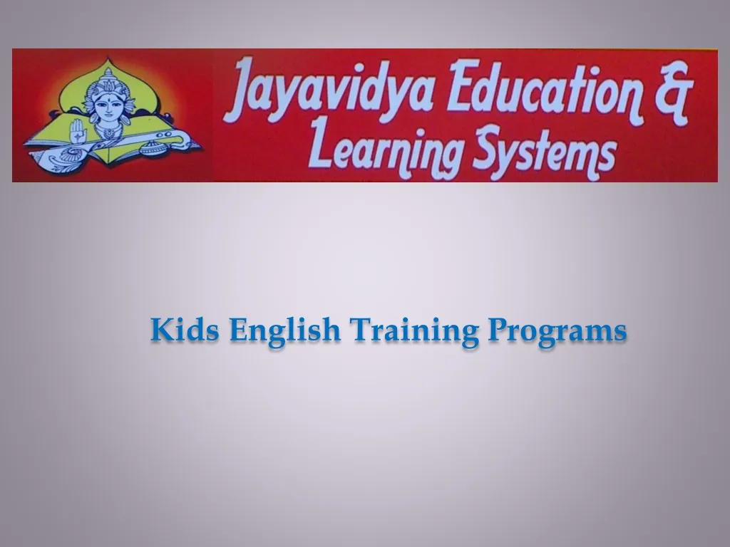 kids english training programs