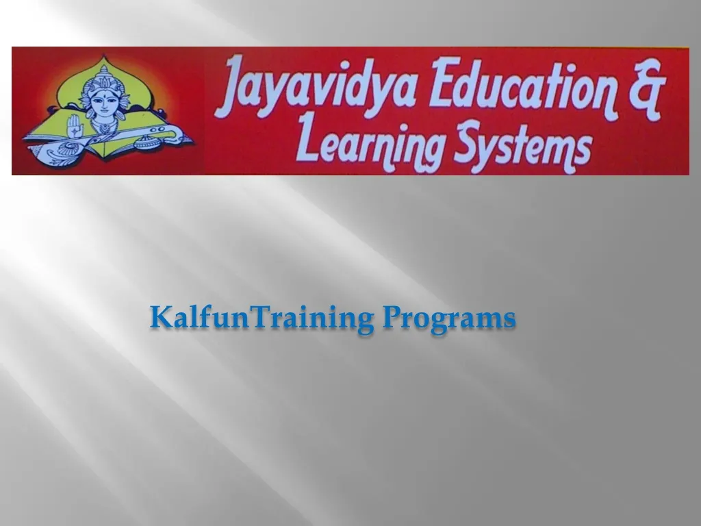 kalfuntraining programs