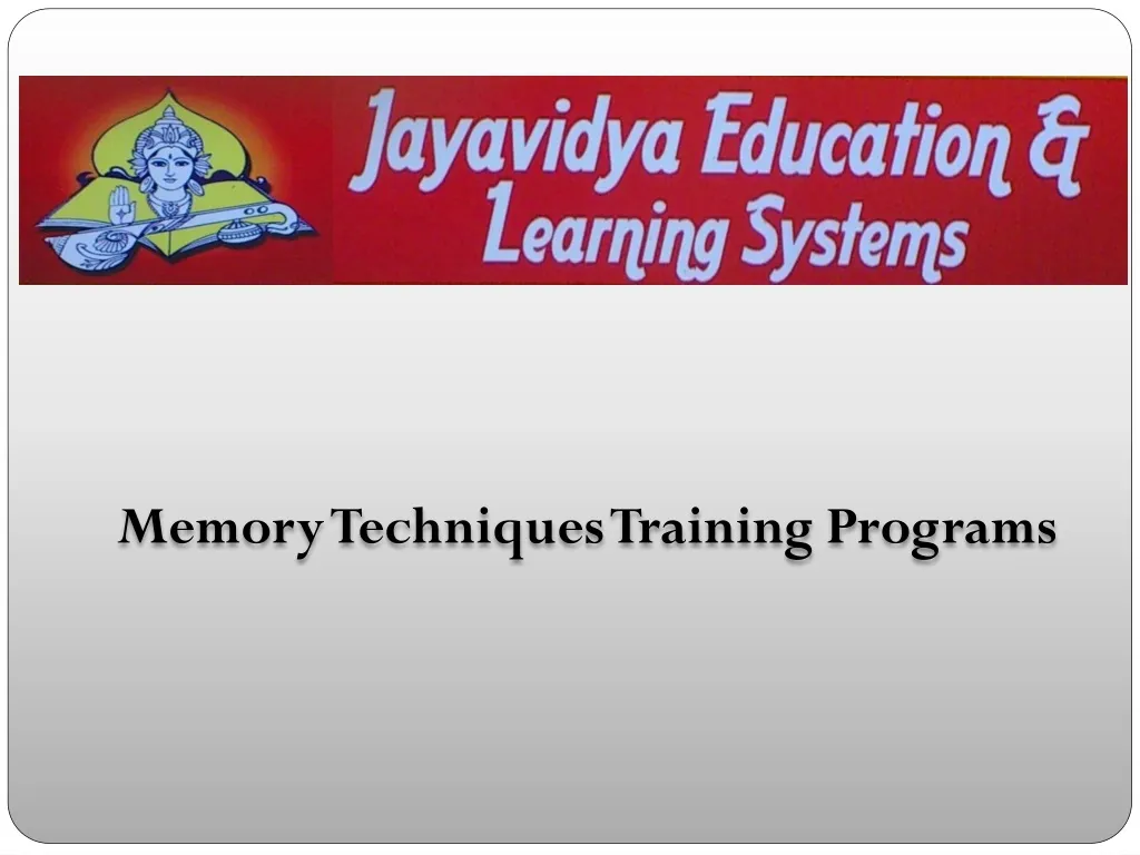 memory techniques training programs