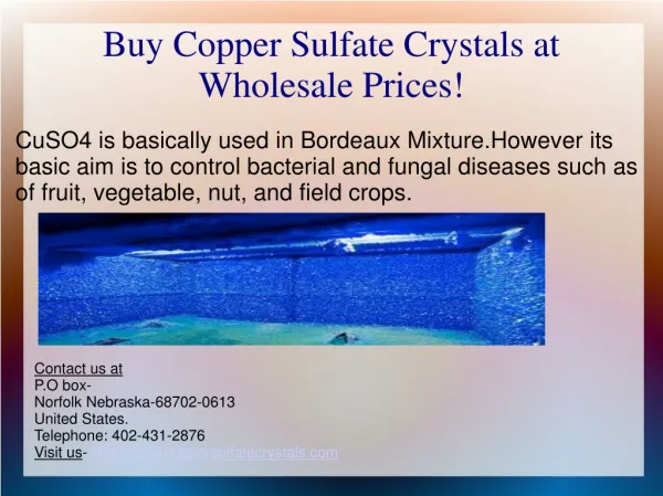 copper sulfate crystals