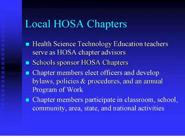 local hosa chapters